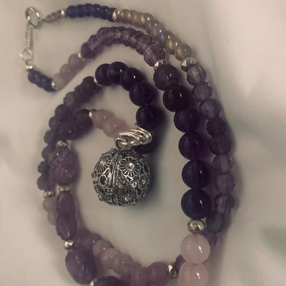 Handmade Mala Prayer Bead Necklace 108 Beads - Picture 9 of 11